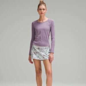 Lululemon Pace Rival Mid-Rise Skirt Plisse Bloom Multi / Mauve Grey